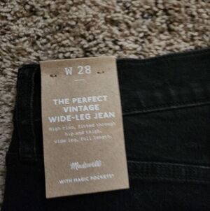 Madewell Black Wide-Leg Jeans